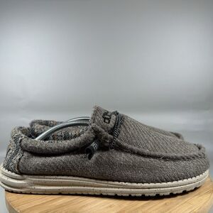 Hey Dude Men’s Wally Baja Blanket Size 14 Slip On Shoes Lightweight Brown